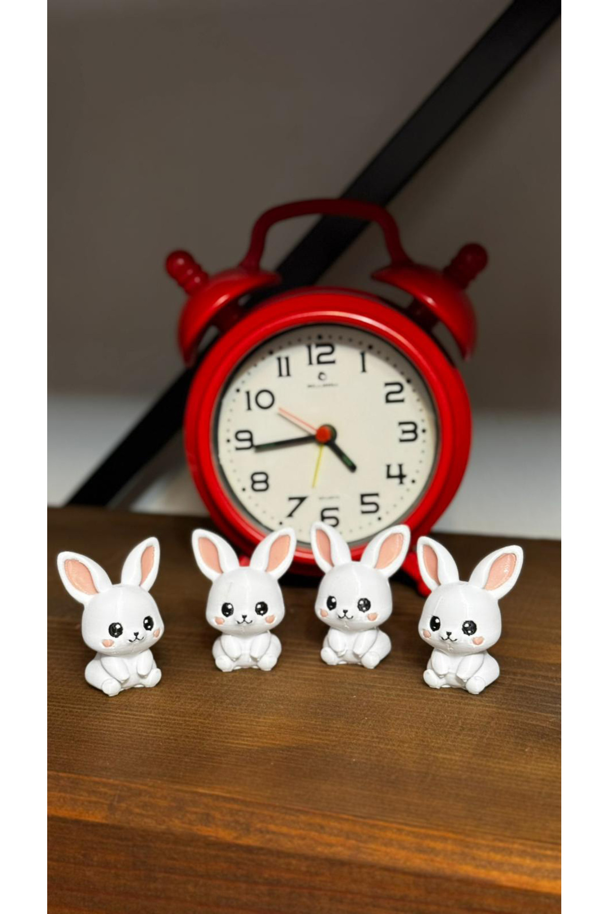 4'lü Mini Tatlı Tavşan Figür – Dekoratif Ve Koleksiyonluk